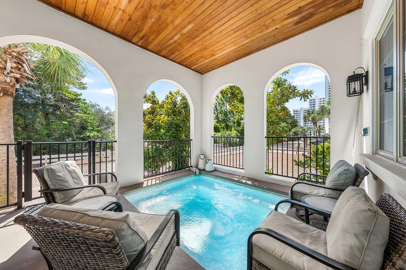Private covered pool at Casa Sunset Spritz